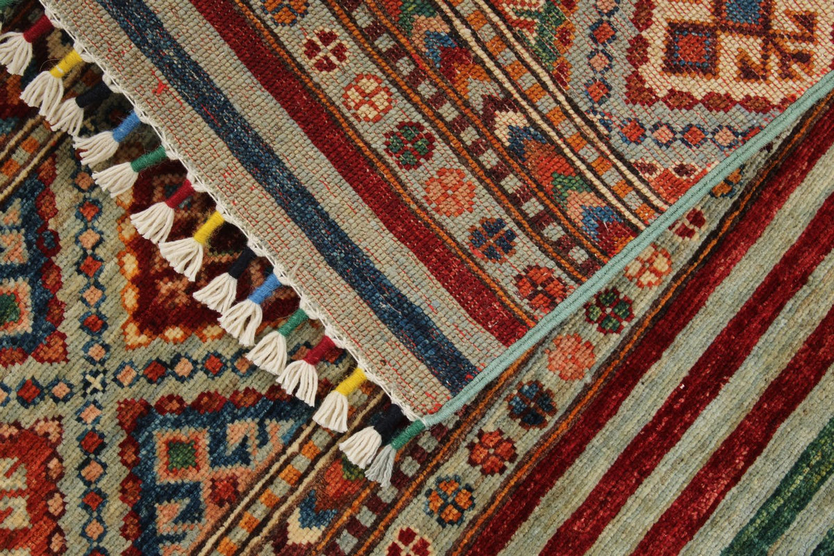 3x5 Brown and Multicolor Tribal Rug