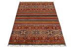 3x5 Brown and Multicolor Tribal Rug