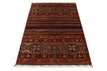 3x5 Brown and Multicolor Tribal Rug