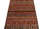 3x5 Brown and Multicolor Tribal Rug