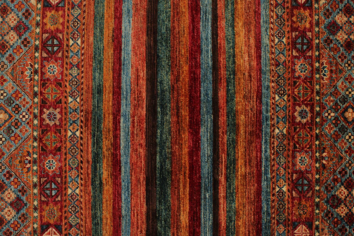 3x5 Brown and Multicolor Tribal Rug