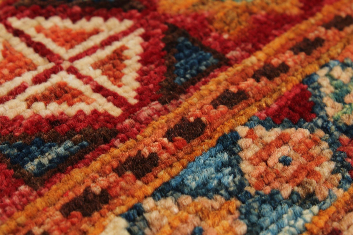 3x5 Brown and Multicolor Tribal Rug