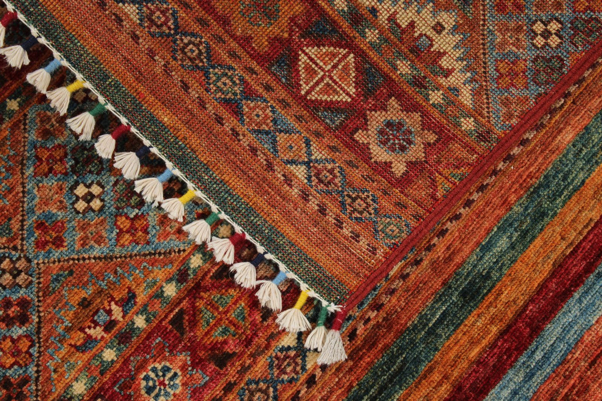 3x5 Brown and Multicolor Tribal Rug