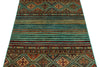 3x5 Green and Multicolor Tribal Rug