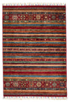 3x5 Brown and Multicolor Tribal Rug