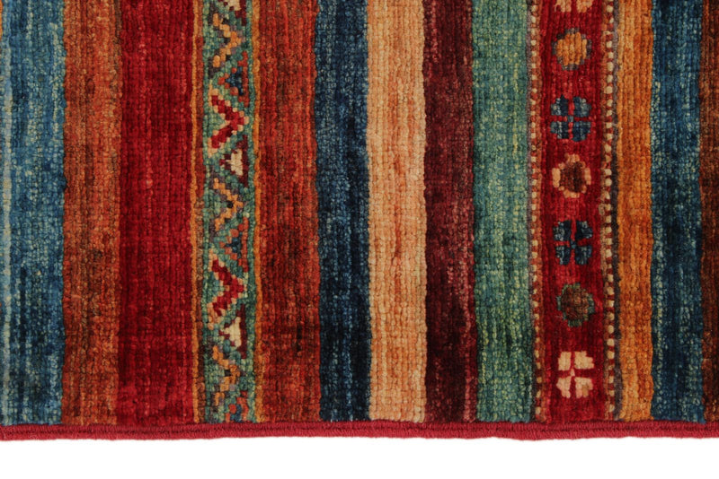 3x5 Brown and Multicolor Tribal Rug