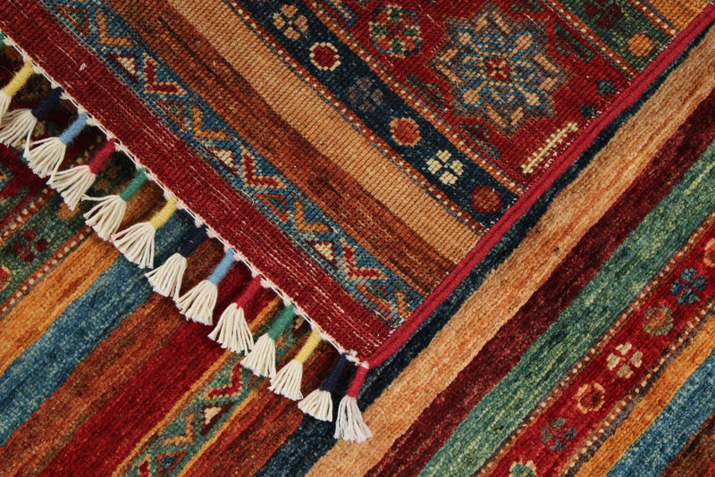 3x5 Brown and Multicolor Tribal Rug