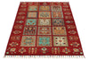 4x5 Red and Multicolor Anatolian Traditional Rug