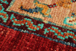 4x5 Red and Multicolor Anatolian Traditional Rug