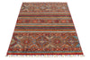 3x5 Brown and Multicolor Tribal Rug