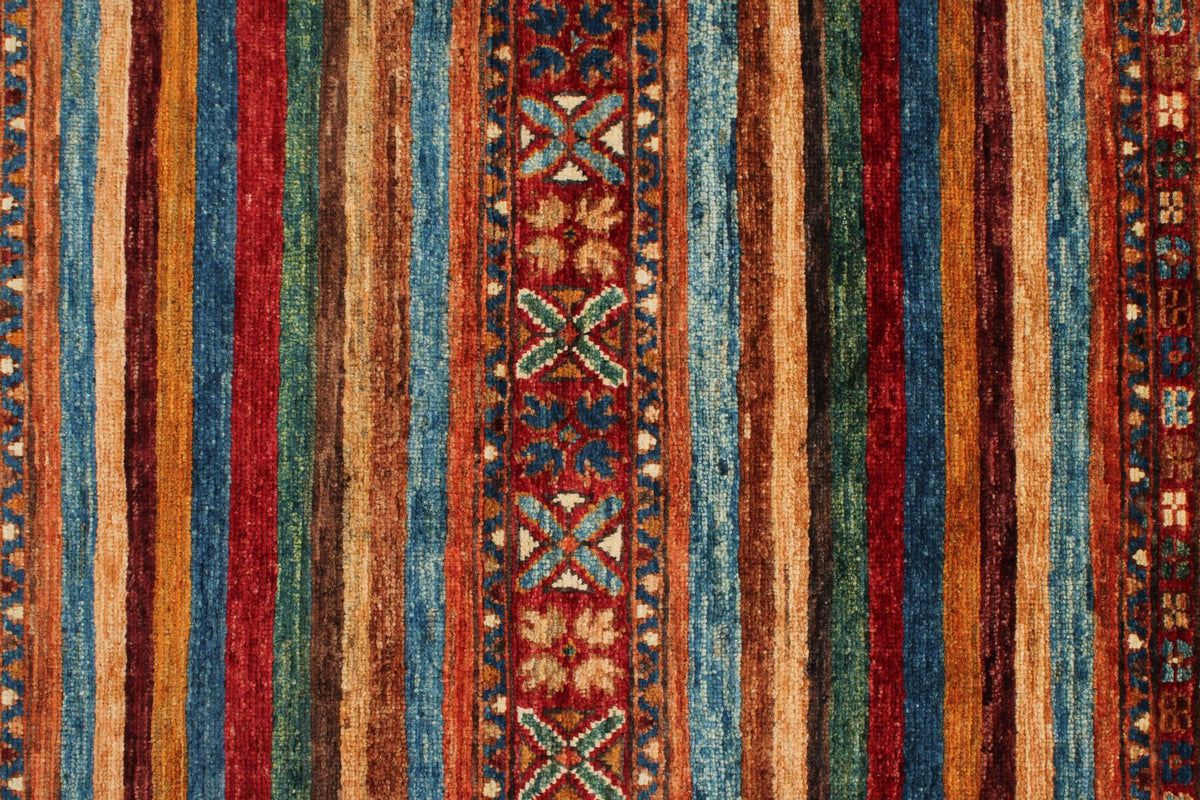 3x5 Brown and Multicolor Tribal Rug