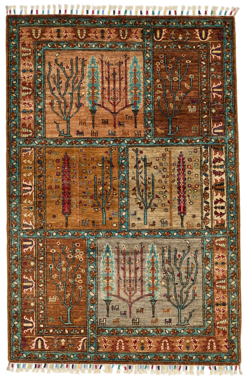 4x5 Multicolor Anatolian Traditional Rug