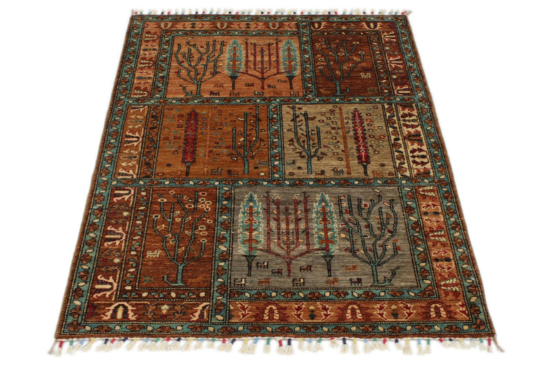 4x5 Multicolor Anatolian Traditional Rug