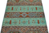 3x5 Mint and Multicolor Tribal Rug