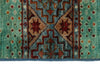 3x5 Mint and Multicolor Tribal Rug