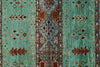 3x5 Mint and Multicolor Tribal Rug