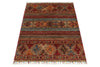 3x5 Brown and Multicolor Tribal Rug