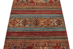 3x5 Brown and Multicolor Tribal Rug