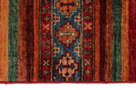 3x5 Red and Multicolor Tribal Rug