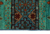 3x5 Mint and Multicolor Tribal Rug