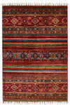3x5 Red and Multicolor Tribal Rug