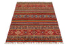 3x5 Red and Multicolor Tribal Rug