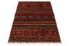 3x5 Red and Multicolor Tribal Rug