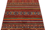 3x5 Red and Multicolor Tribal Rug