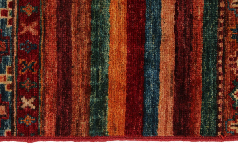 3x5 Red and Multicolor Tribal Rug
