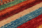 3x5 Red and Multicolor Tribal Rug