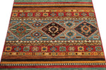 3x5 Gray and Multicolor Tribal Rug