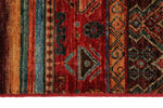 3x5 Red and Multicolor Tribal Rug