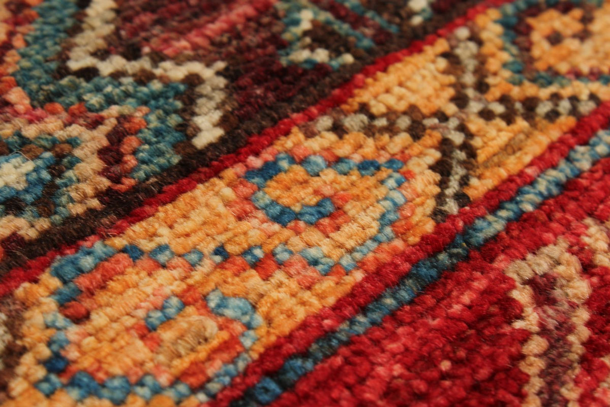 3x5 Red and Multicolor Tribal Rug