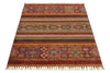 3x5 Brown and Multicolor Tribal Rug