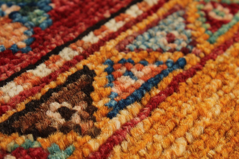 3x5 Brown and Multicolor Tribal Rug