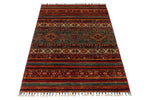 3x5 Green and Multicolor Tribal Rug