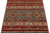 3x5 Green and Multicolor Tribal Rug