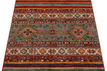 3x5 Green and Multicolor Tribal Rug