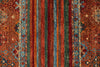 3x4 Brown and Multicolor Tribal Rug