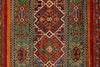 3x4 Green and Multicolor Tribal Rug