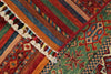 3x4 Green and Multicolor Tribal Rug