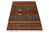 3x4 Gray and Multicolor Tribal Rug