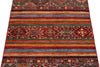 3x4 Brown and Multicolor Tribal Rug