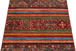 3x4 Brown and Multicolor Tribal Rug