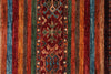 3x4 Brown and Multicolor Tribal Rug