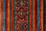 3x4 Brown and Multicolor Tribal Rug