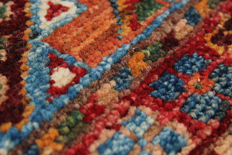 3x4 Brown and Multicolor Tribal Rug