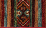 3x4 Brown and Multicolor Tribal Rug