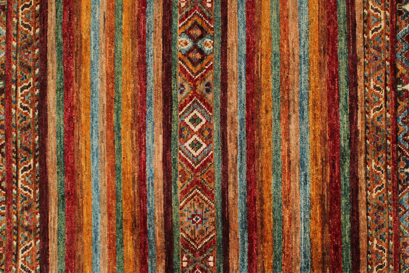 3x4 Brown and Multicolor Tribal Rug