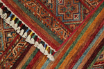 3x4 Brown and Multicolor Tribal Rug